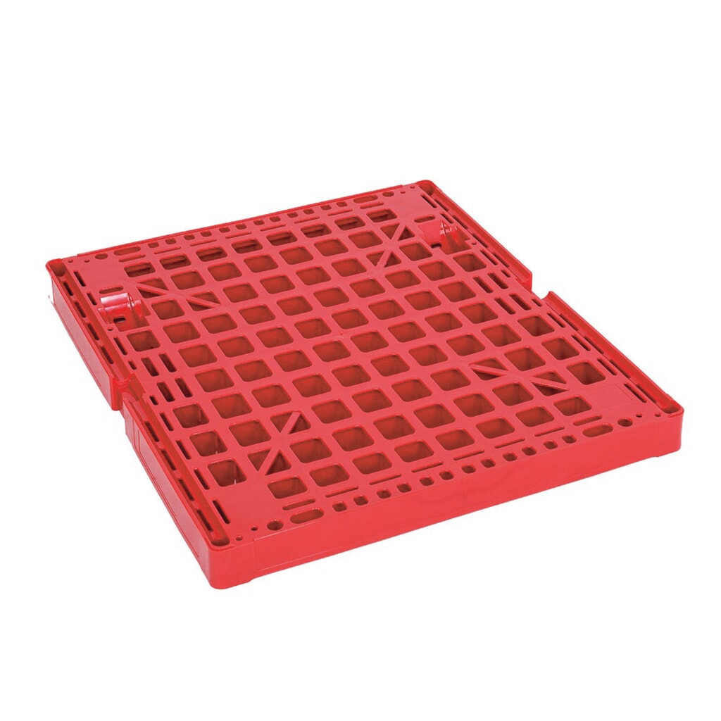 Produktabbildung Nr. 2: Rollbehälter, 4-seitig, einteilige Vorderwand, Kunststoff-Rollplatte, HxBxT 1.650 x 724 x 815 mm, feuerrot