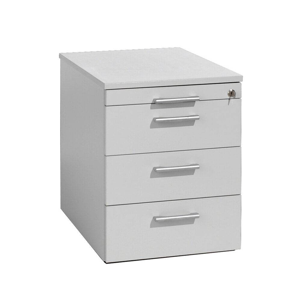 Geramöbel Rollcontainer Lissabon, HxBxT 566 x 600 x 430 mm, 3 Kunststoffschübe, lichtgrau Produktabbildung: Geramöbel Rollcontainer Lissabon, HxBxT 566 x 600 x 430 mm, 3 Kunststoffschübe, lichtgrau