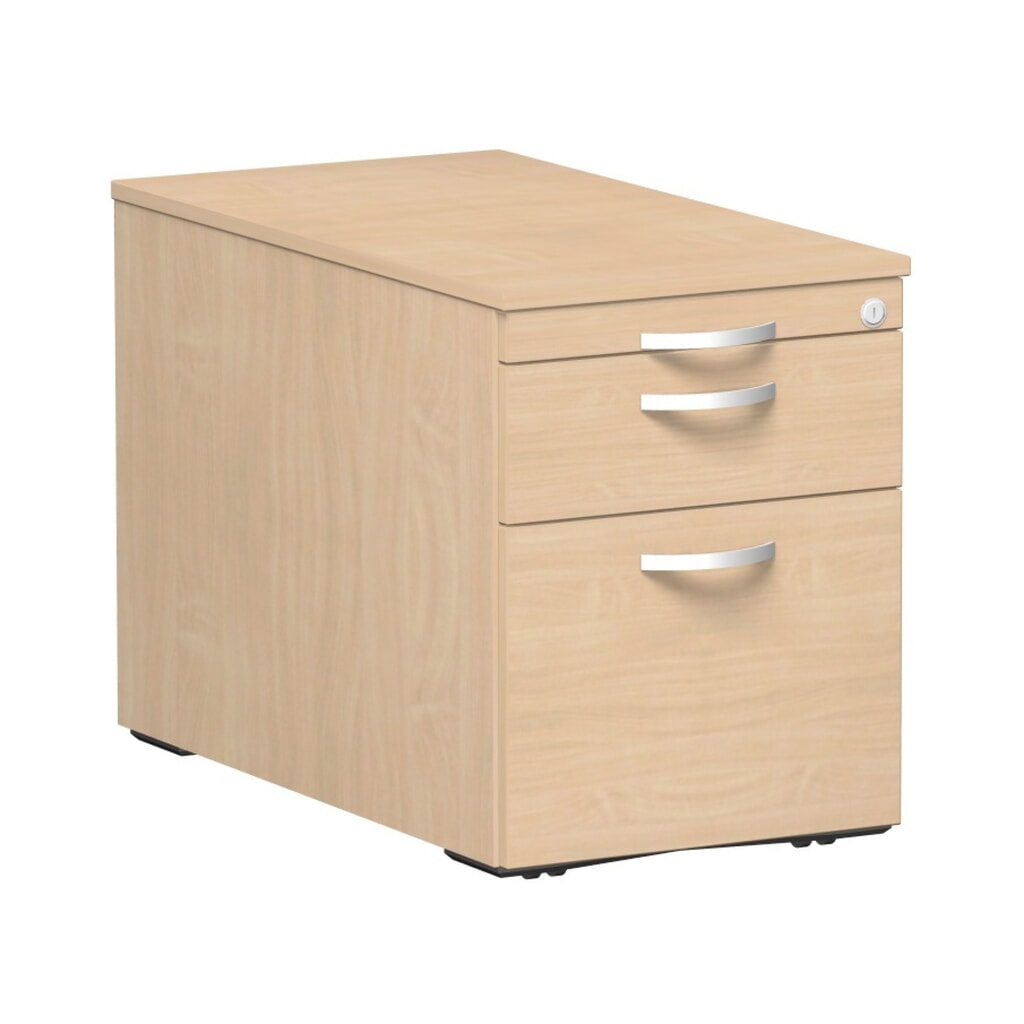 Produktabbildung: Geramöbel Rollcontainer Lissabon mit Hängeregister, HxBxT 566 x 800 x 430 mm, Metallschübe, Buche