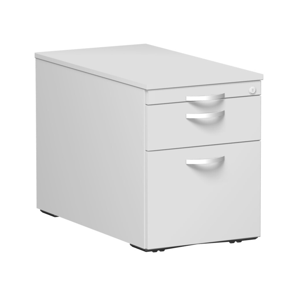 Produktabbildung: Geramöbel Rollcontainer Lissabon mit Hängeregister, HxBxT 566 x 800 x 430 mm, Metallschübe, lichtgrau