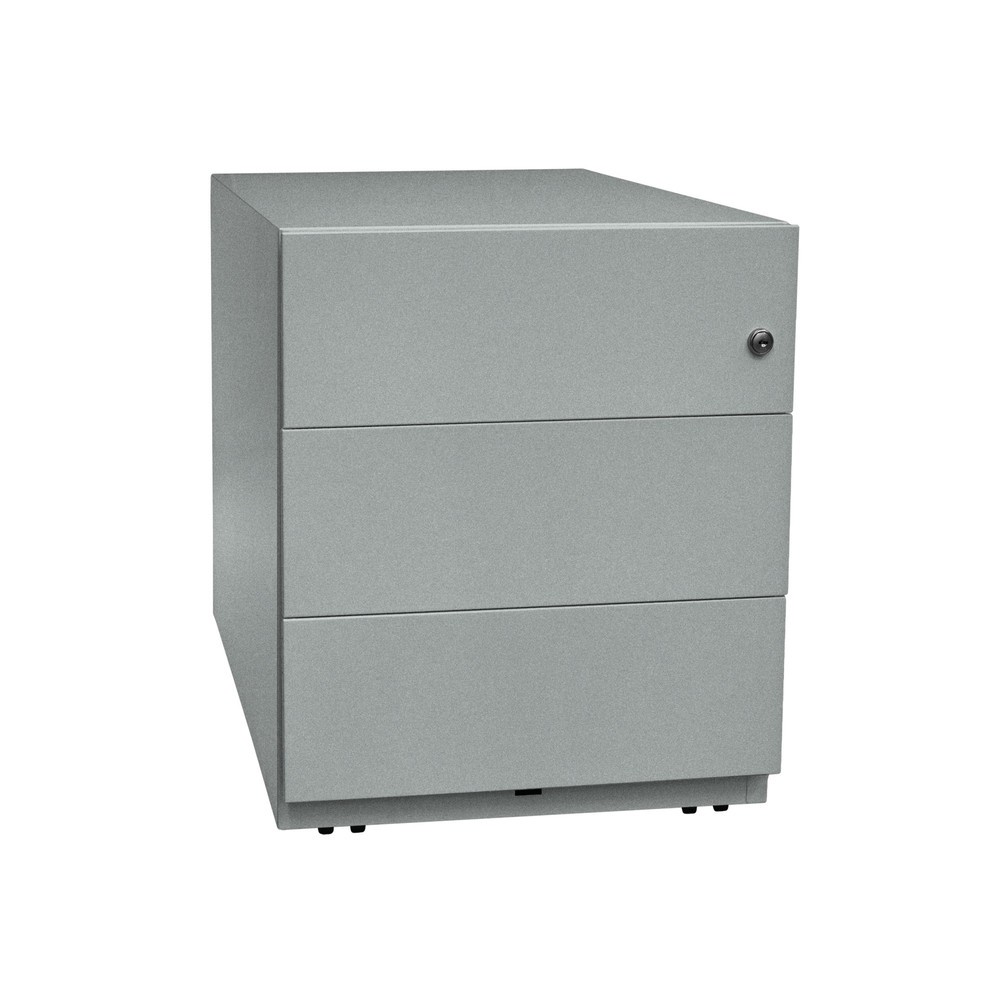 Produktabbildung: Rollcontainer Note™, HxBxT 495 x 420 x 565, 3 Schubladen, silber