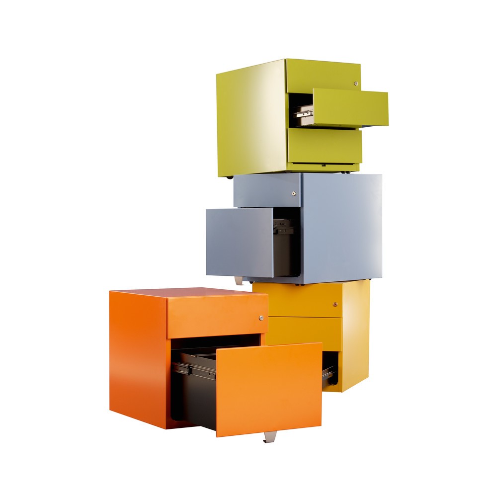 Produktabbildung Nr. 8: Rollcontainer Note™, HxBxT 495 x 420 x 565, 3 Schubladen, silber