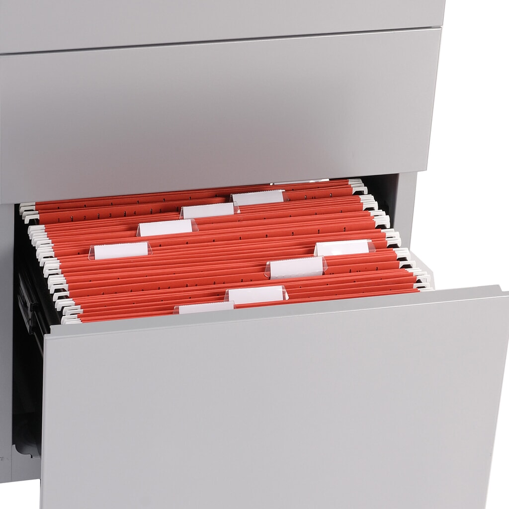 Rollcontainer Note™ mit Hängeregister und Schublade, HxBxT 495 x 420 x 565 mm, schwarz Produktabbildung Nr. 5: Rollcontainer Note™ mit Hängeregister und Schublade, HxBxT 495 x 420 x 565 mm, schwarz