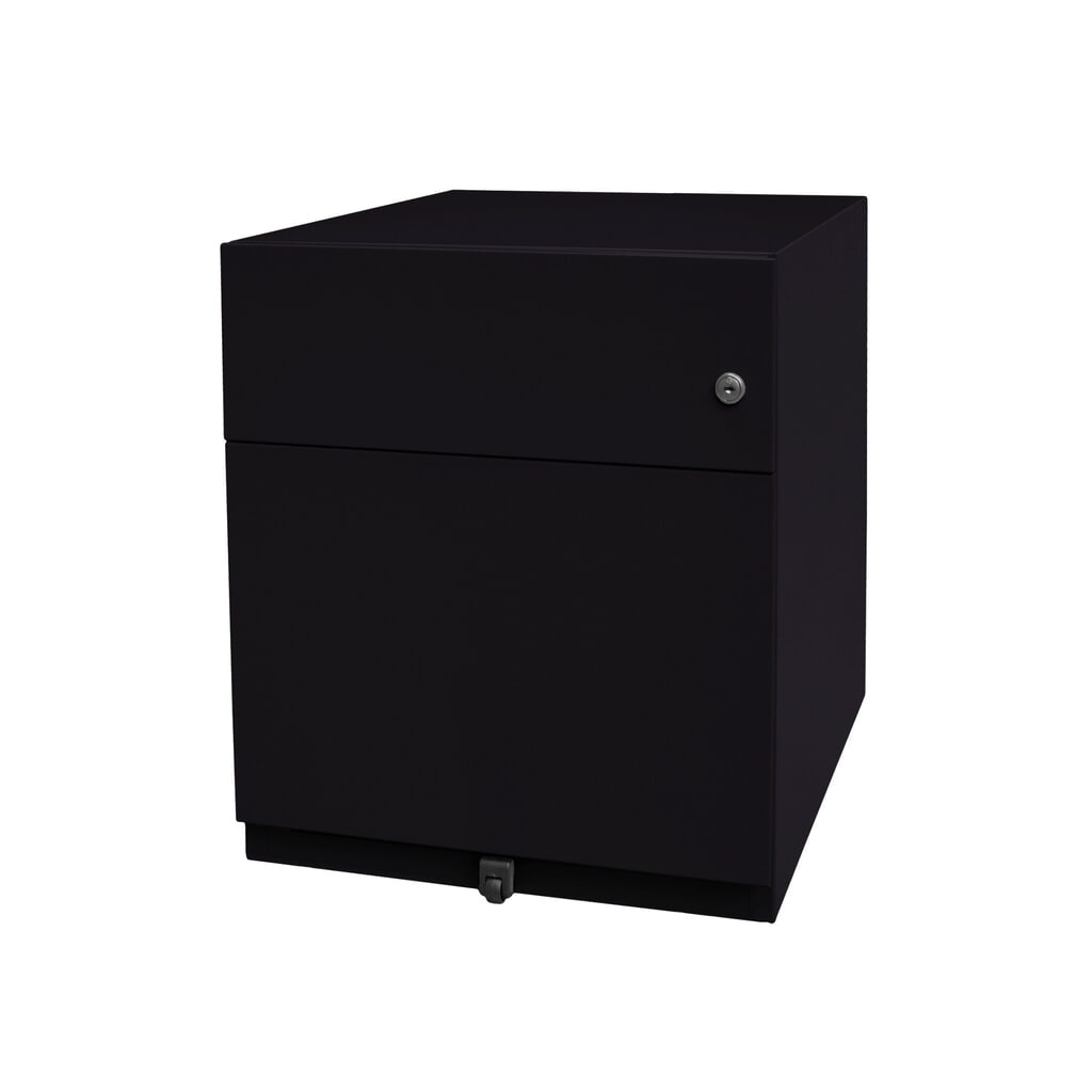 Produktabbildung: Rollcontainer Note™ mit Hängeregister und Schublade, HxBxT 495 x 420 x 565 mm, schwarz