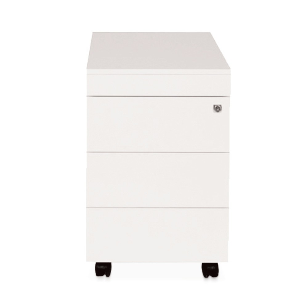 Produktabbildung: Rollcontainer Simplify, HxBxT 620 x 420 x 600 mm, 3 Schubladen + Materialfach