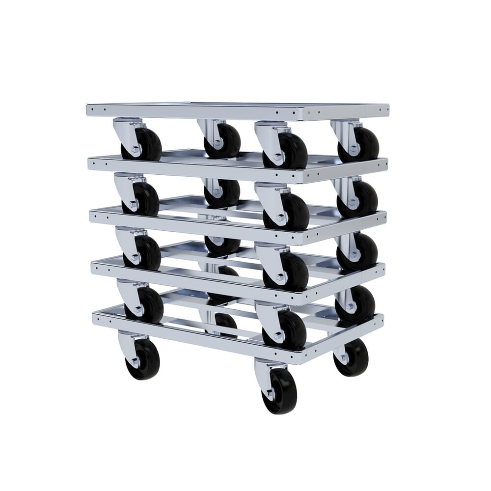 Produktabbildung Nr. 2: rolldolly® Industrie-Transportroller für Euro-Stapelbehälter, Rahmenplattform, Tragkraft 250 kg, BxT 400 x 600 mm, ESD-Polyamid-Bereifung