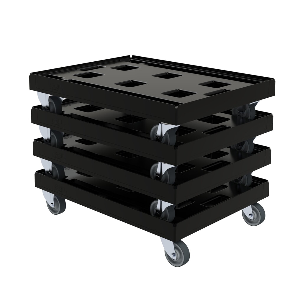 Produktabbildung Nr. 2: rolldolly® Transportroller BASIC für Euro-Stapelbehälter, Tragkraft 300 kg, HxBxT 195 x 814 x 610 mm
