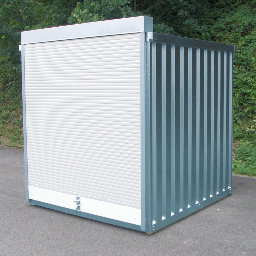Produktabbildung: FLADAFI® Rollladenbox mit Aluminium-Rolltor, HxBxT 2.320 x 2.100 x 2.170 mm