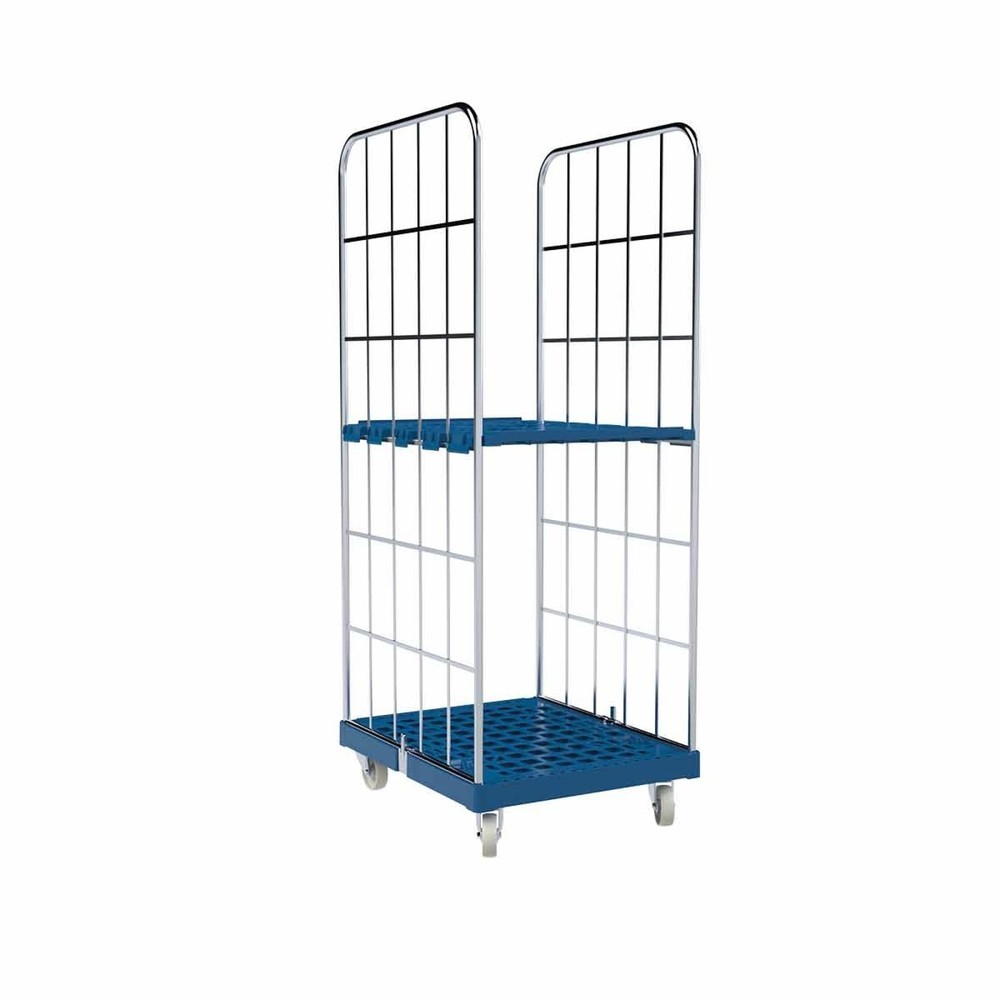 Produktabbildung Nr. 2: rolltainer® 2-seitiger Rollbehälter, Kunststoff-Rollplatte, enzianblau, HxBxT 1.830 x 682 x 815 mm