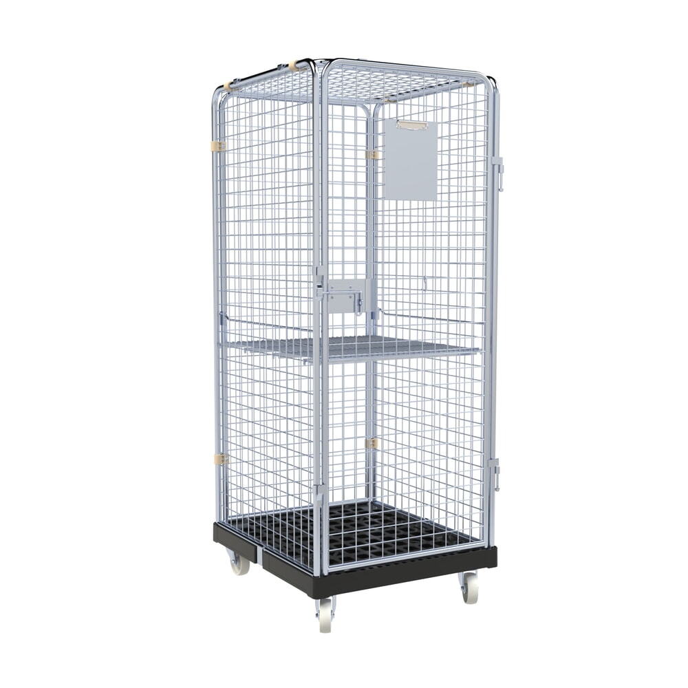 Produktabbildung Nr. 2: rolltainer® Antidiebstahl Rollbehälter Basic, 5-seitig, Rollplatte aus Recycling-Kunststoff, schwarz, HxBxT 1.800 x 724 x 815 mm, ohne Zwischenboden