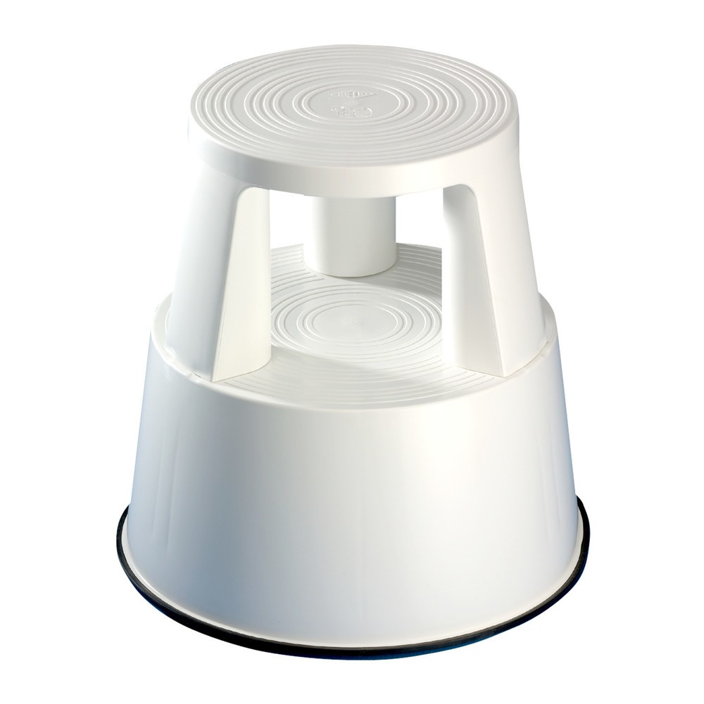 Produktabbildung: WEDO® Rolltritt aus Kunststoff, TK 150 kg, reinweiß