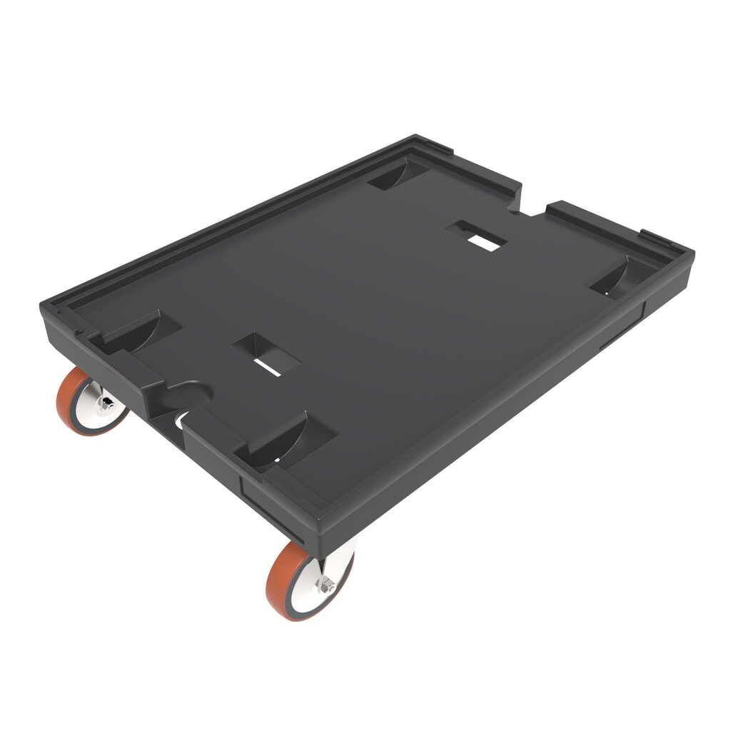 Rollwagen für Stapelkästen, Maße 600 x 400/800 mm, TK 450 kg Produktabbildung: Rollwagen für Stapelkästen, Maße 600 x 400/800 mm, TK 450 kg