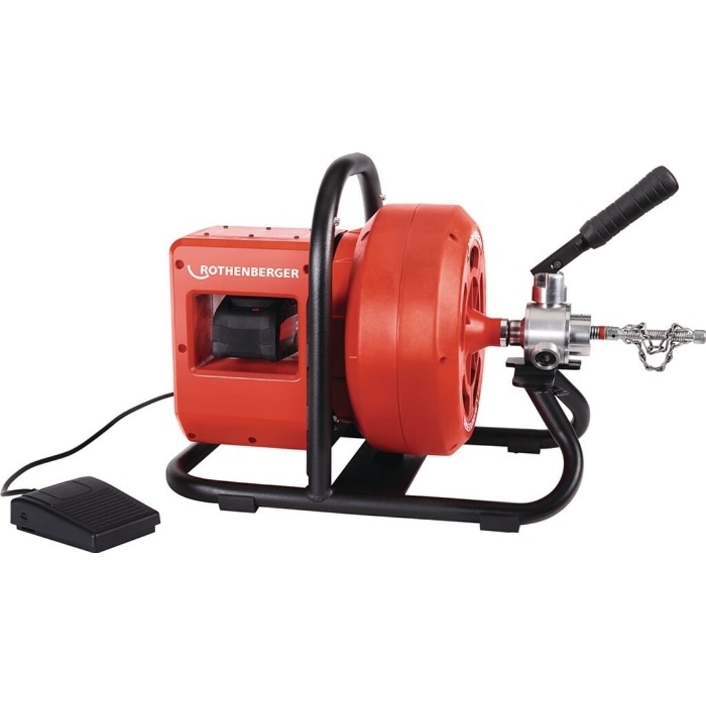 ROTHENBERGER Akkurohrreinigungsmaschine RODRUM VarioClean, für Rohr-Durchmesser 40-100 mm, 18 V 8 Ah Produktabbildung: ROTHENBERGER Akkurohrreinigungsmaschine RODRUM VarioClean, für Rohr-Durchmesser 40-100 mm, 18 V 8 Ah