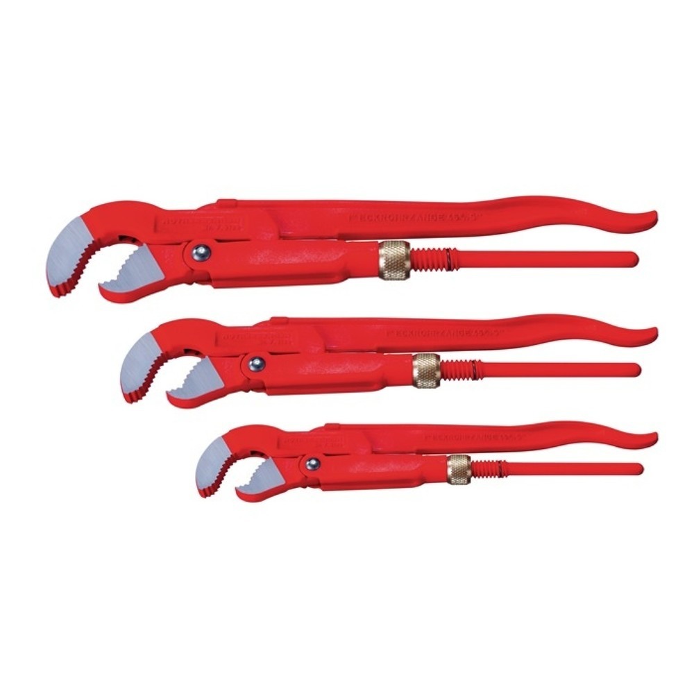 Produktabbildung: ROTHENBERGER Eckrohrzangenset Profi-Set 1, 3-teilig, für Rohre 1 - 1,1/2 - 2 Zoll