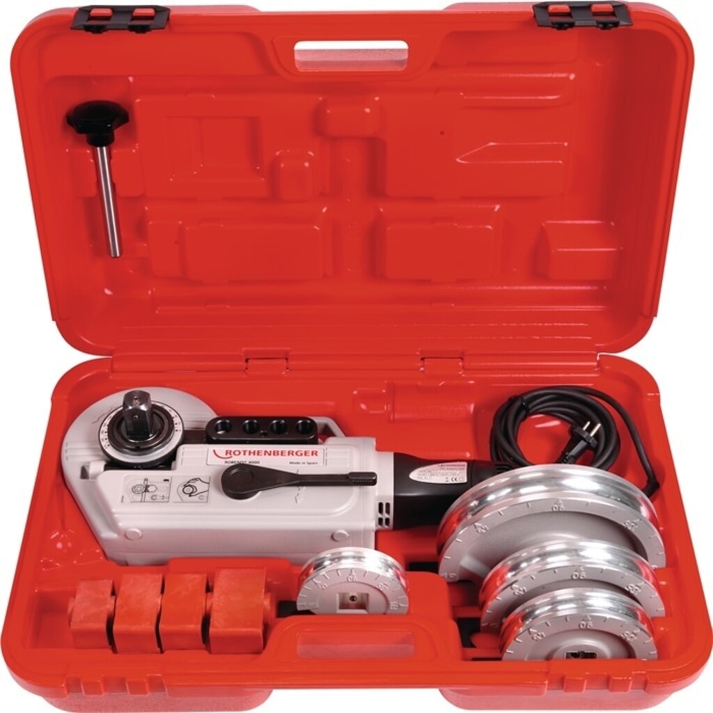 Produktabbildung: ROTHENBERGER Elektrobiegegerätset ROBEND® 4000, 12 - 15 - 18 - 22 - 28 mm, 1010 W
