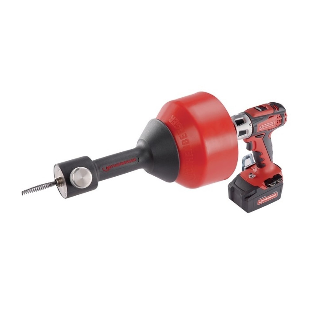 Produktabbildung: ROTHENBERGER Elektrorohrreinigungsgerät ROSPIMATIC CL Gr, Spirallänge 7,5 m, Spiralen-Durchmesser 8 mm