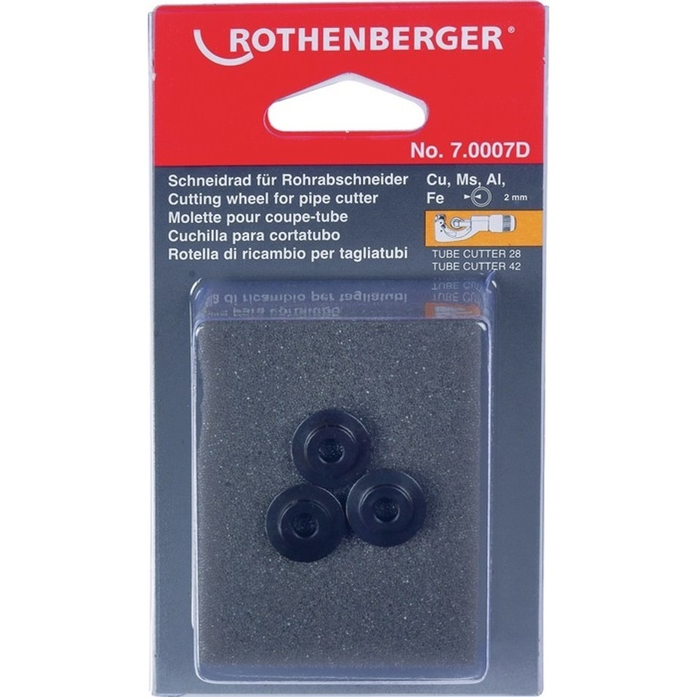 Produktabbildung: ROTHENBERGER Ersatzschneidrad, Schneidrad-Durchmesser 3 - 42 mm, Schnitttiefe 2,5 mm