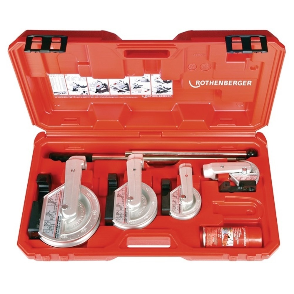 Produktabbildung: ROTHENBERGER Handbieger ROBEND® H+W Plus b.180Grad Arbeitsber.12-22mm 7-tlg