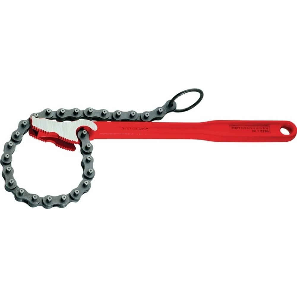 Produktabbildung: ROTHENBERGER Kettenrohrzange, Gesamtlänge 300 mm Spannweite 115 mm, für Rohre 4 Zoll