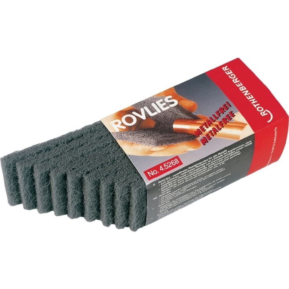 Produktabbildung: ROTHENBERGER Reinigungsvlies Rovlies, Länge 130 mm Breite 60 mm, grau