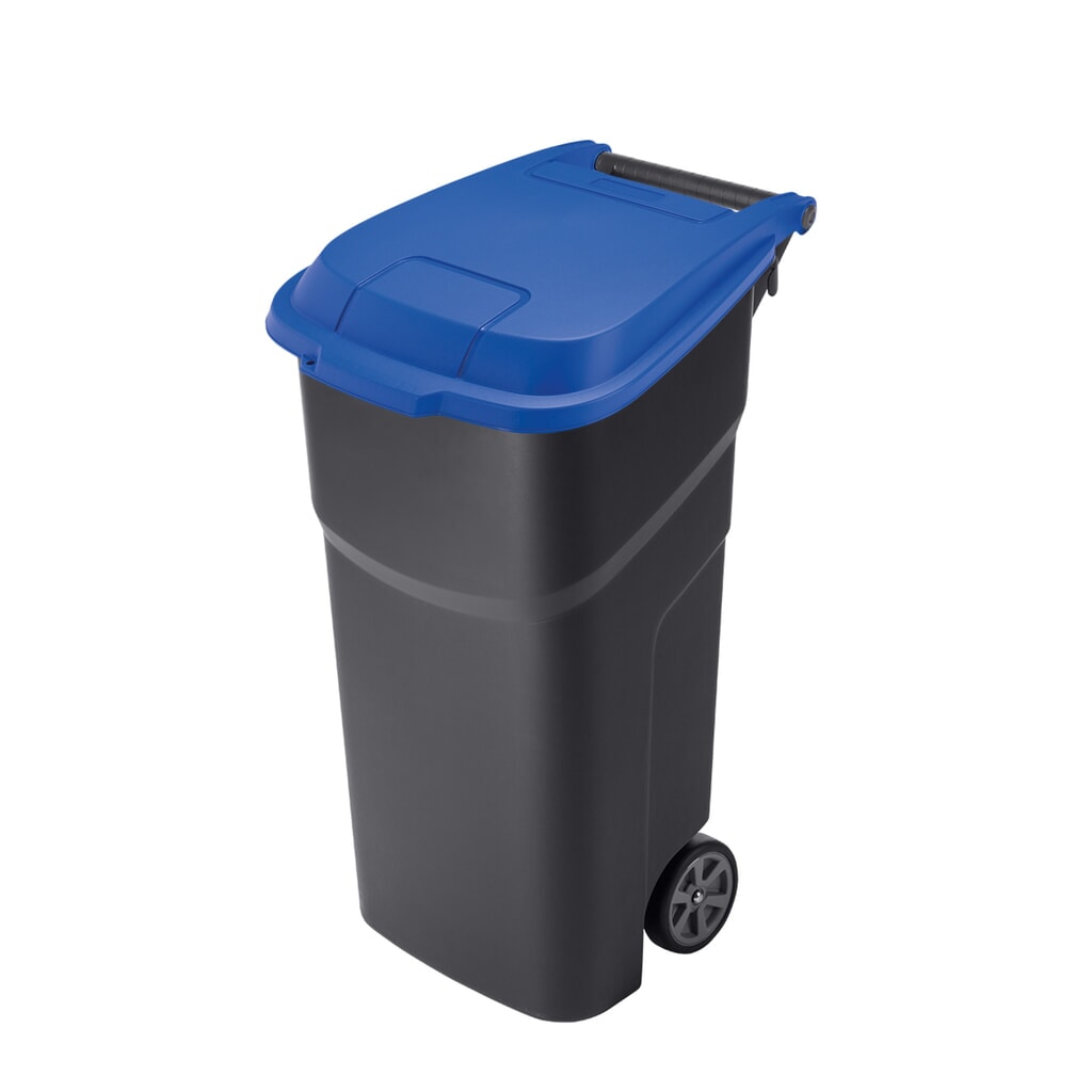 rothopro Abfalltonne ATLAS, 100 l, Deckel blau Produktabbildung Nr. 1: rothopro Abfalltonne ATLAS, 100 l, Deckel blau
