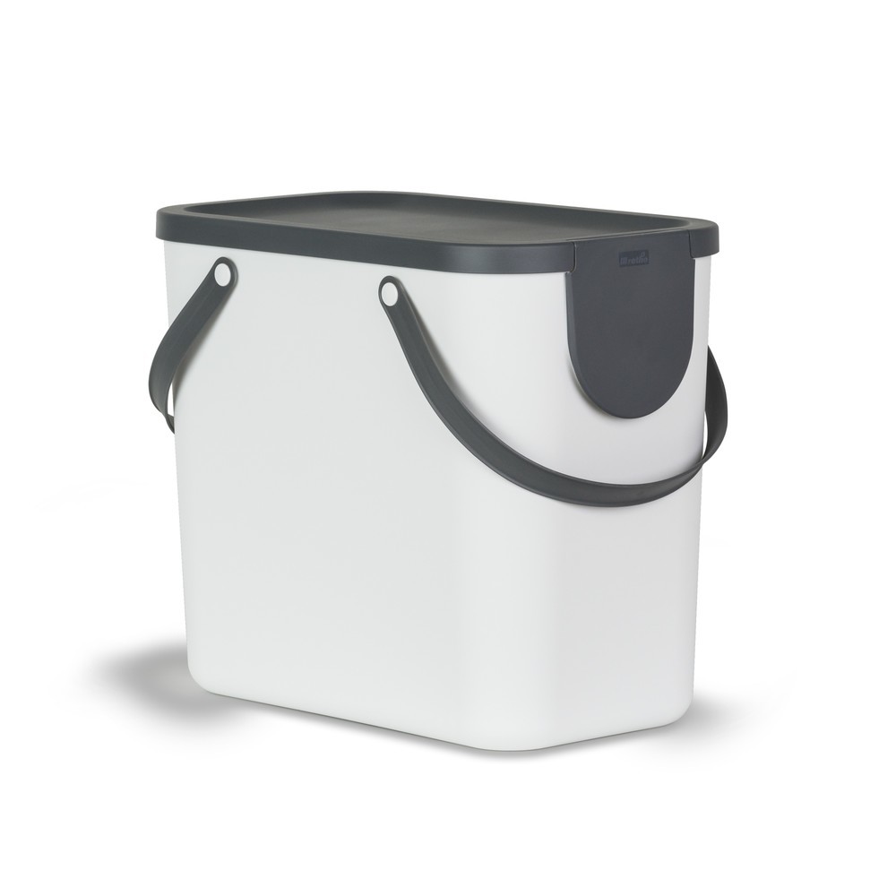 Produktabbildung: rothopro  Recycling-Müllsystem ALBULA, 25 l, weiß