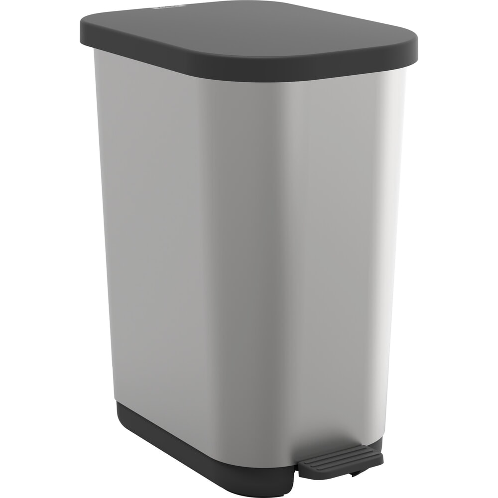 Produktabbildung: rothopro® Tretabfalleimer, RIBO, 35 Liter, silber