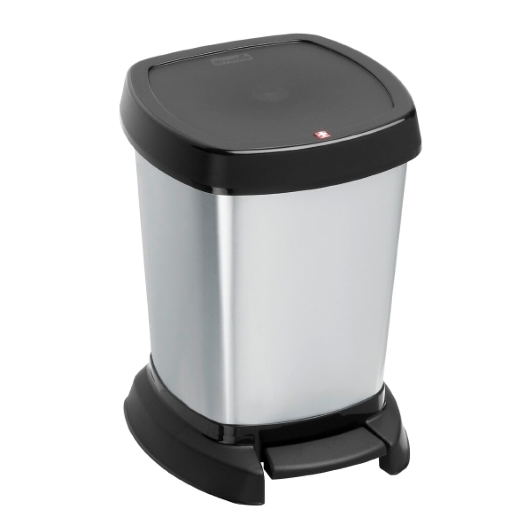 rothopro Treteimer PASO, 6 l, metallic Produktabbildung Nr. 1: rothopro Treteimer PASO, 6 l, metallic