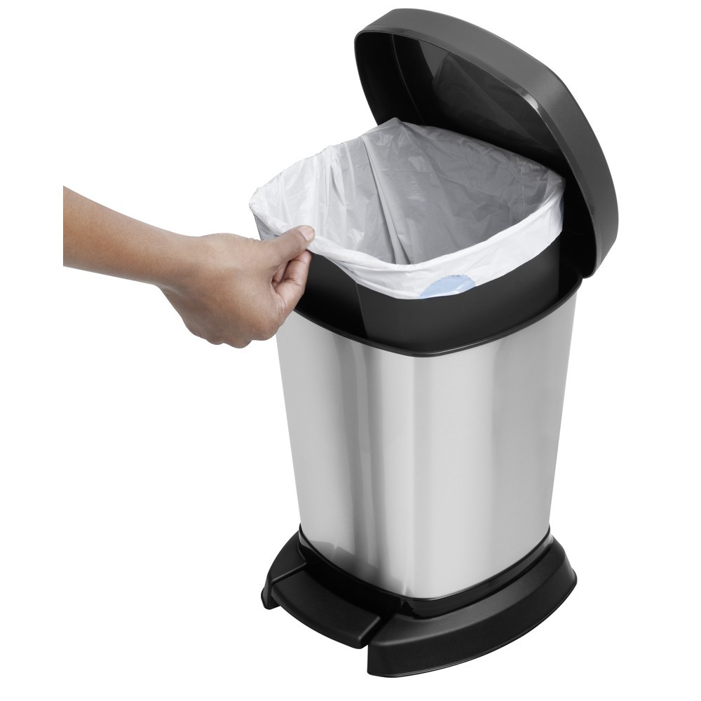 Produktabbildung Nr. 2: rothopro  Treteimer PASO, 6 l, metallic