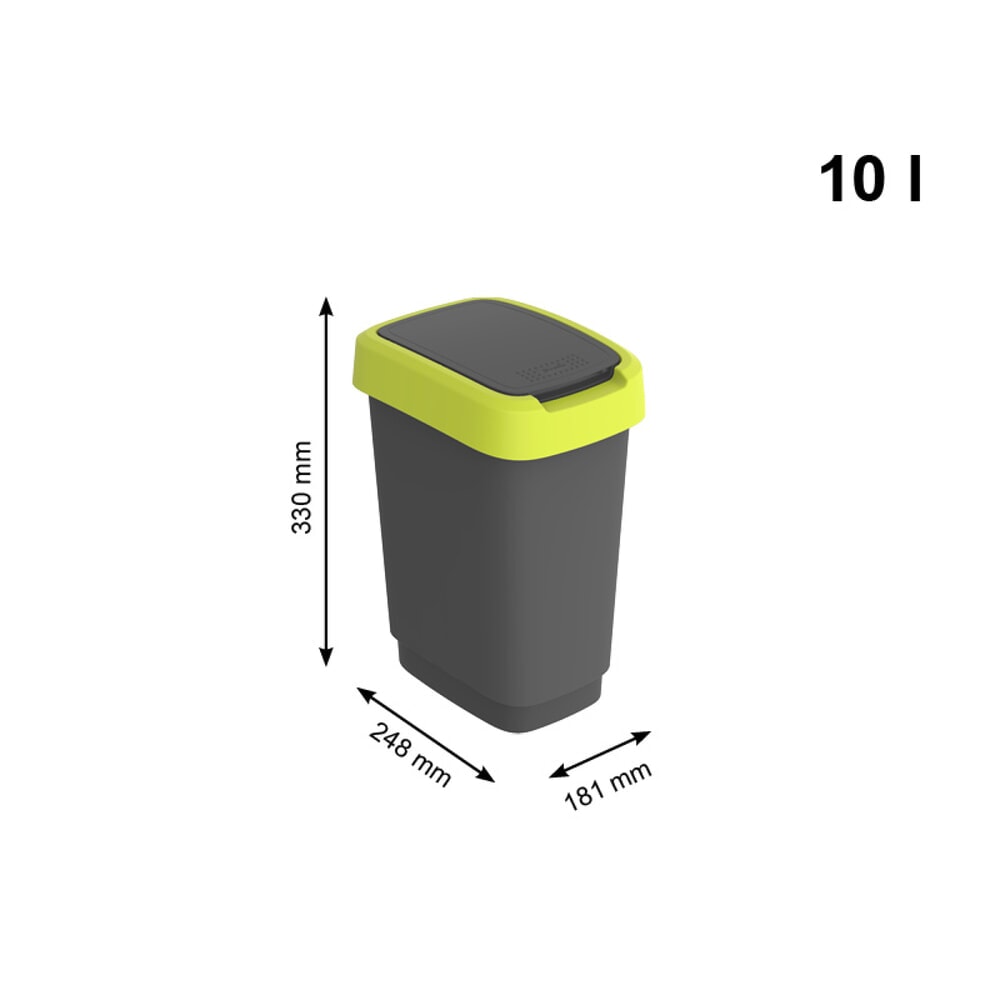 Produktabbildung Nr. 2: rothopro® Wertstoffsammler, TWIST, 10 Liter, lime grün