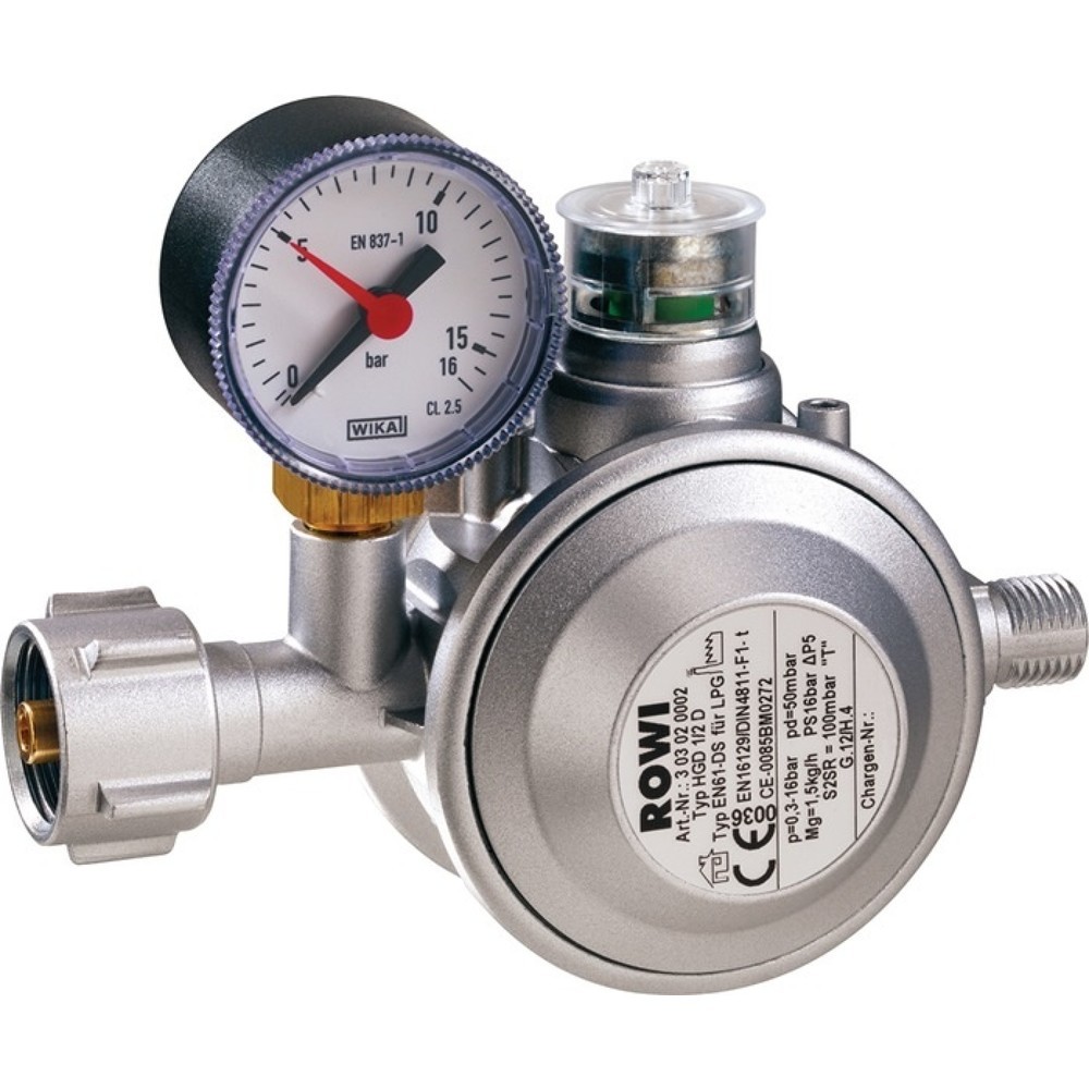 Produktabbildung: ROWI Druckregler HGD 1/2 D, 1,5 kg/h, 0,49 kg