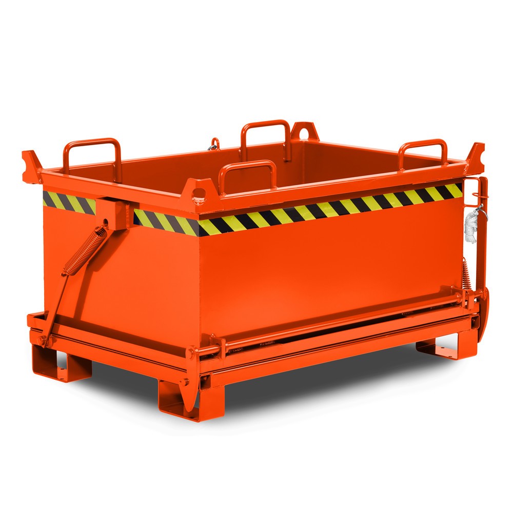 Produktabbildung: RR-Industrietechnik® Klappbodenbehälter Typ RBB, Volumen 0,5 m³, RAL 2004 reinorange