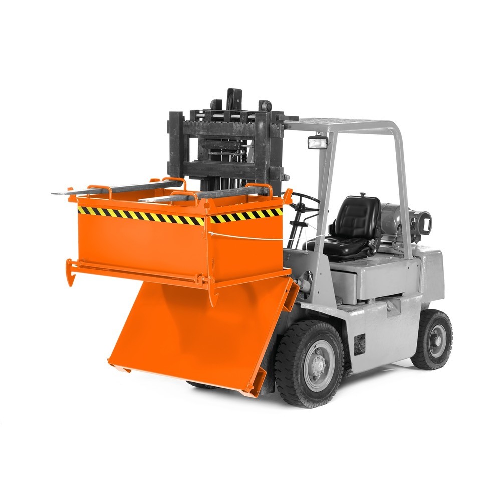 Produktabbildung Nr. 2: RR-Industrietechnik® Klappbodenbehälter Typ RBB, Volumen 0,5 m³, RAL 2004 reinorange