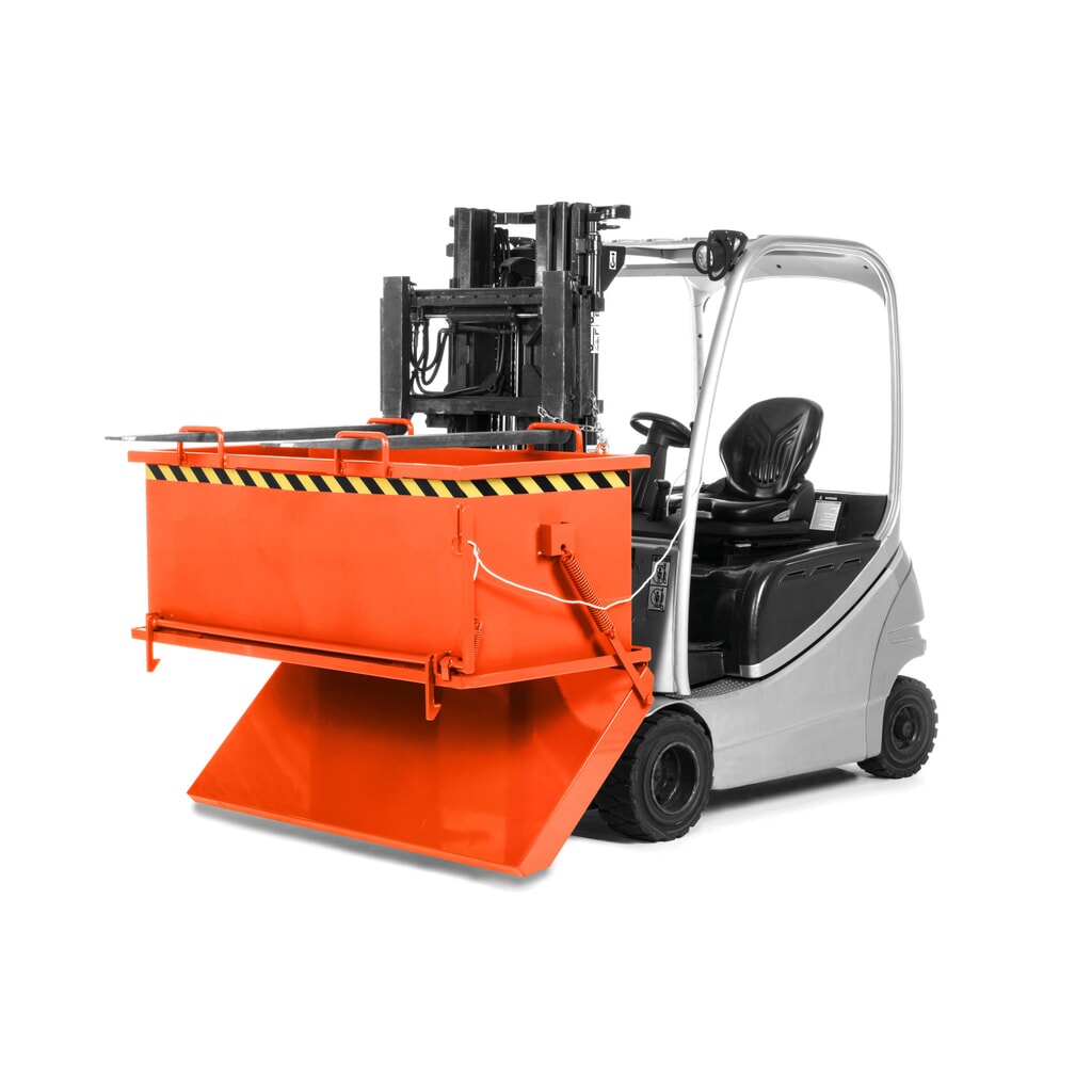 RR-Industrietechnik® Klappbodenbehälter Typ RKB, Volumen 0,5 m³, RAL 2004 reinorange Produktabbildung Nr. 2: RR-Industrietechnik® Klappbodenbehälter Typ RKB, Volumen 0,5 m³, RAL 2004 reinorange