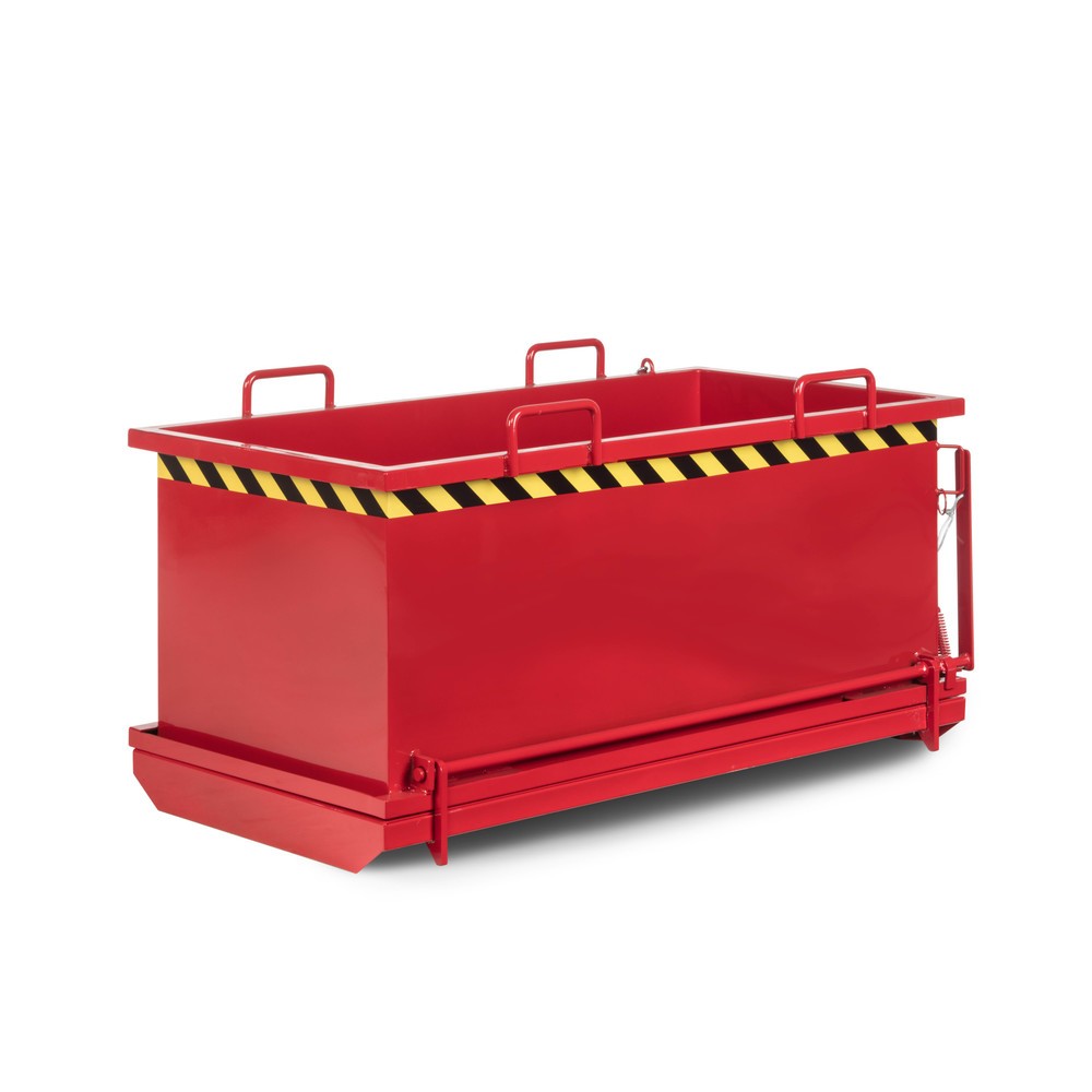 Produktabbildung: RR-Industrietechnik® Klappbodenbehälter Typ RKB, Volumen 0,5 m³, RAL 3000 feuerrot