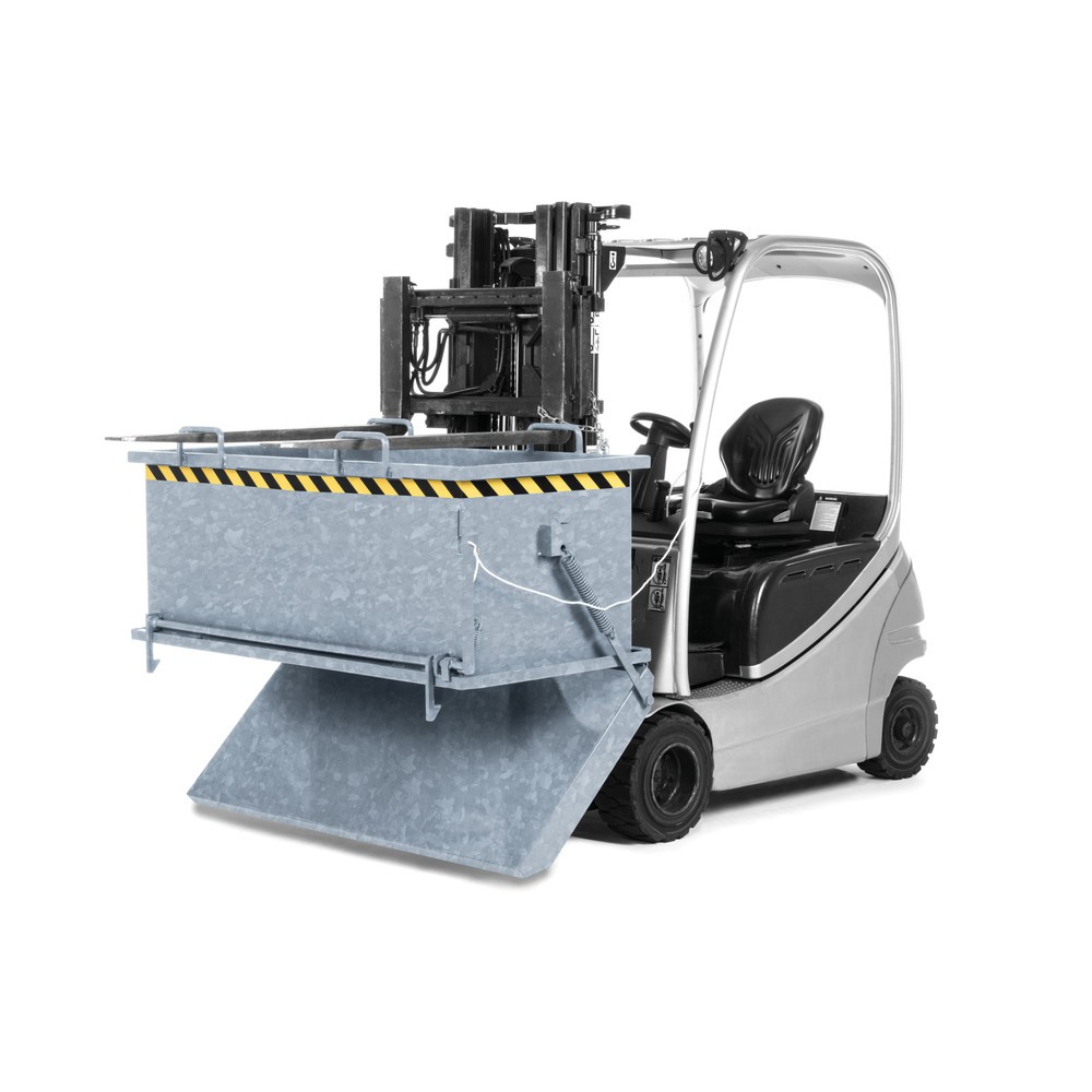 Produktabbildung Nr. 2: RR-Industrietechnik® Klappbodenbehälter Typ RKB, Volumen 0,5 m³, verzinkt