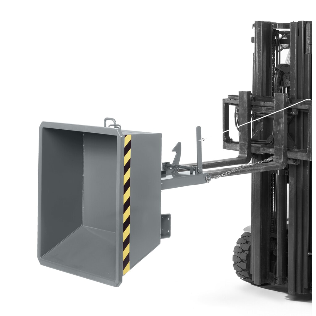 RR-Industrietechnik® Niedriger Minikippbehälter, Volumen 0,25 m³, TK 600 kg, mausgrau Produktabbildung: RR-Industrietechnik® Niedriger Minikippbehälter, Volumen 0,25 m³, TK 600 kg, mausgrau