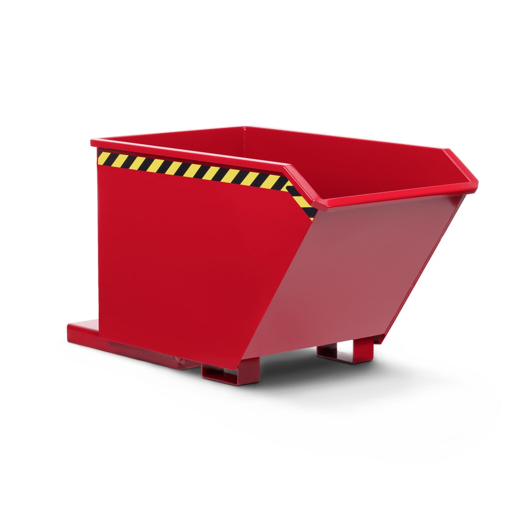 Produktabbildung: RR-Industrietechnik® Universalkippbehälter mit Abfangschere, Volumen 0,3 m³, TK 900 kg, feuerrot