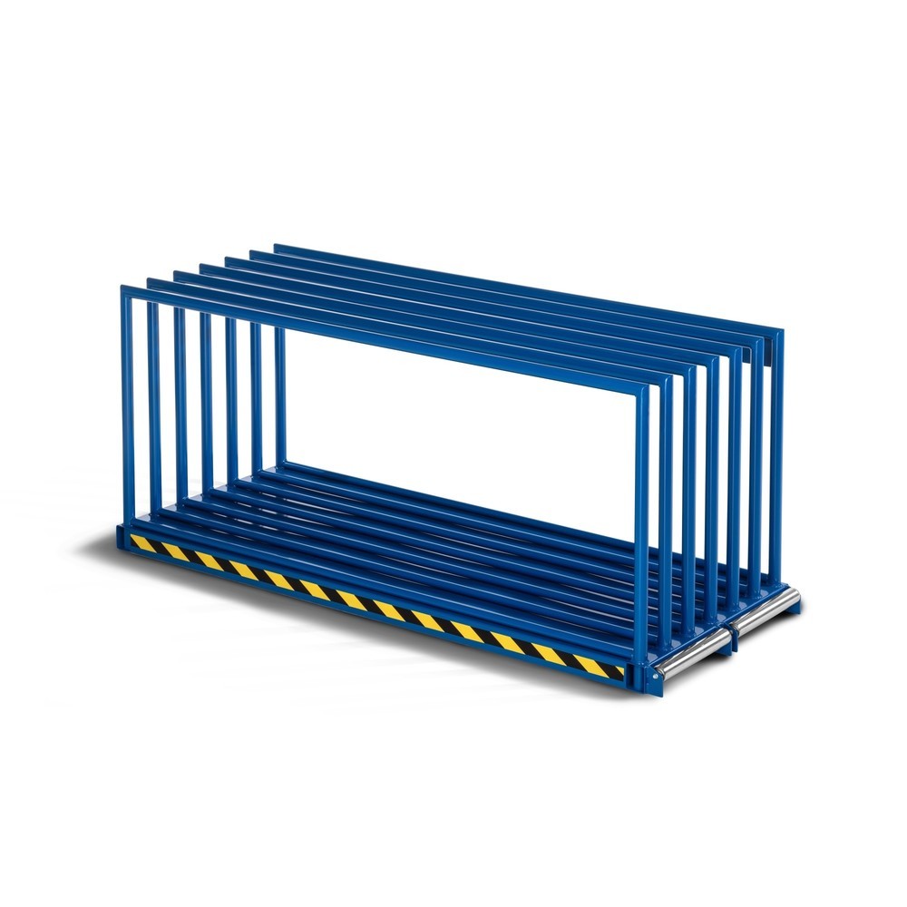 Produktabbildung: RR-Industrietechnik® Tafelregal RVR-20, doppelseitig, Grundfeld, HxBxT 850 x 1.000 x 2.065 mm, enzianblau