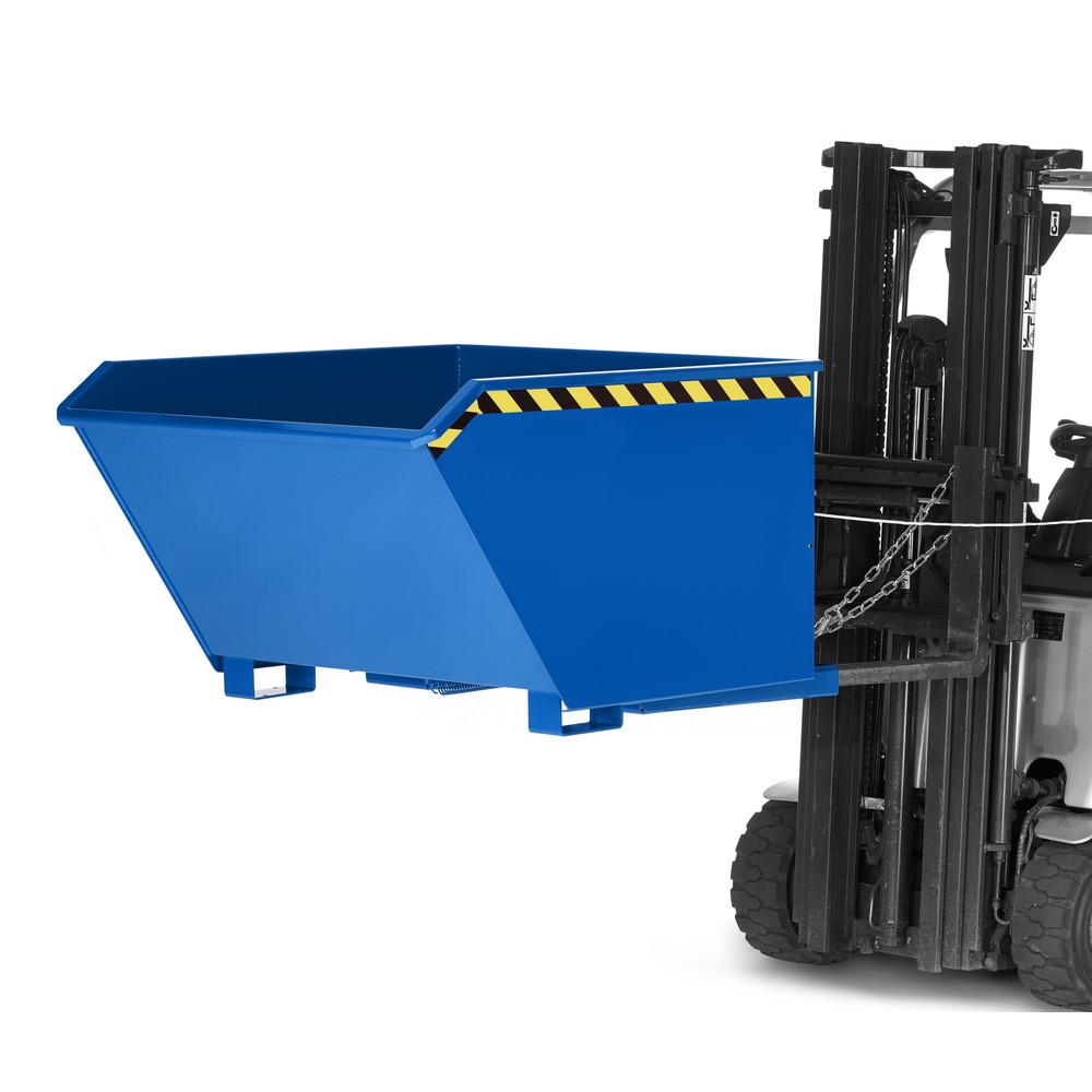 Produktabbildung Nr. 2: RR-Industrietechnik® Universalkippbehälter mit Abfangschere, Volumen 0,3 m³, TK 900 kg, enzianblau