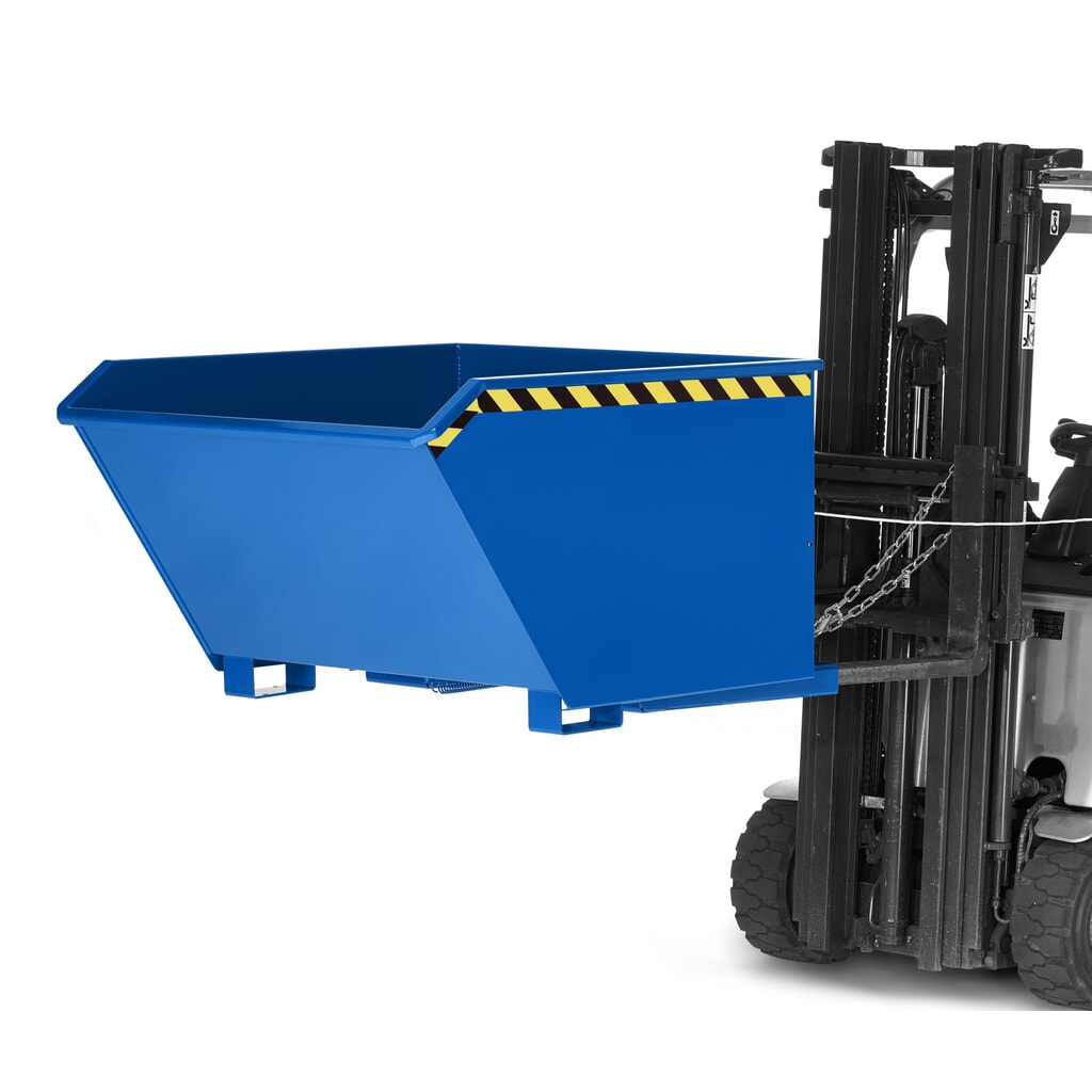 Produktabbildung Nr. 2: RR-Industrietechnik® Universalkippbehälter mit Abfangschere, Volumen 0,3 m³, TK 900 kg, enzianblau
