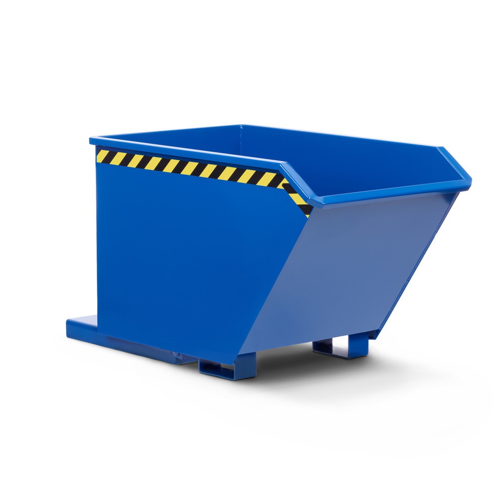 Produktabbildung: RR-Industrietechnik® Universalkippbehälter mit Abfangschere, Volumen 0,6 m³, TK 1.200 kg, enzianblau
