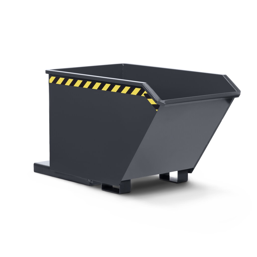 RR-Industrietechnik® Universalkippbehälter mit Abfangschere, Volumen 0,6 m³, TK 1.200 kg, anthrazitgrau Produktabbildung: RR-Industrietechnik® Universalkippbehälter mit Abfangschere, Volumen 0,6 m³, TK 1.200 kg, anthrazitgrau