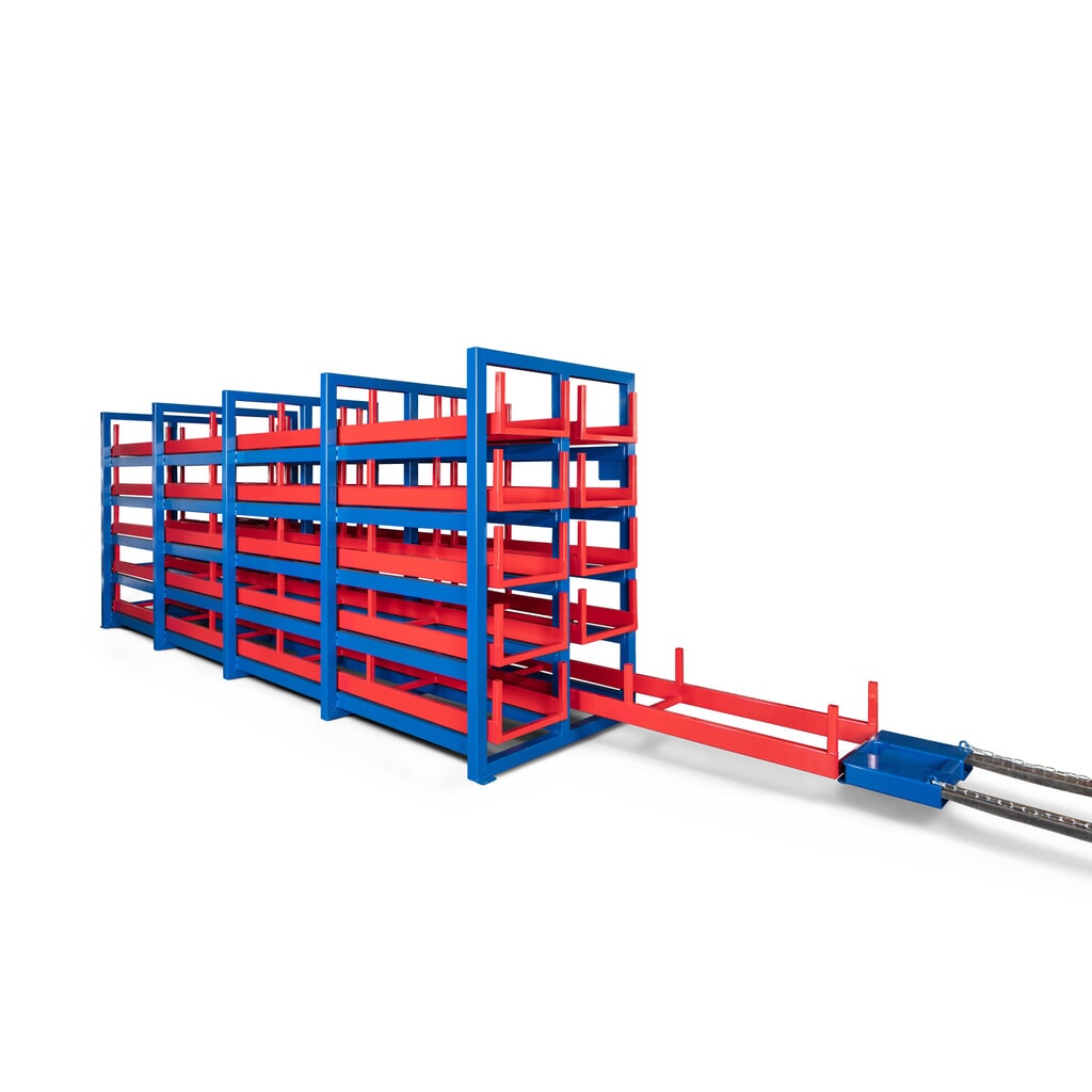 RR-Industrietechnik® Wabenauszugsregal Typ RWA Produktabbildung: RR-Industrietechnik® Wabenauszugsregal Typ RWA
