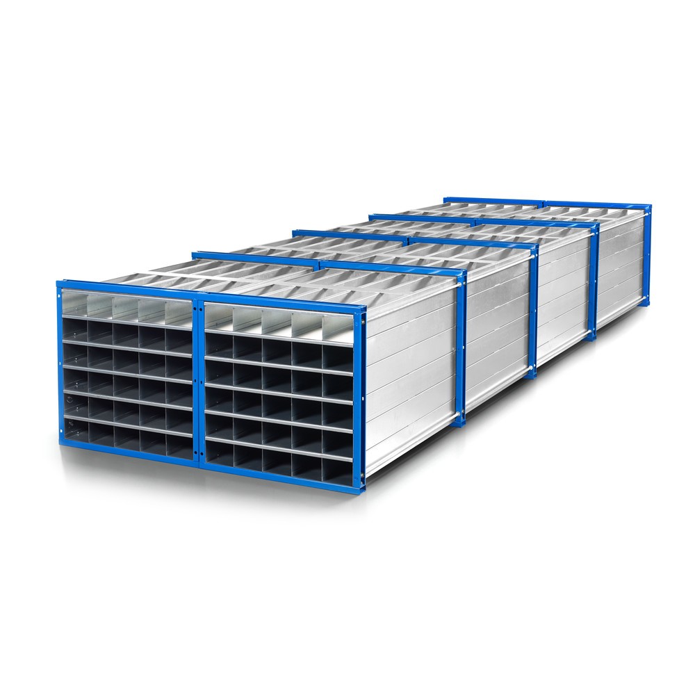 Produktabbildung Nr. 2: RR-Industrietechnik® Wabenregal Typ RWR, HxBxT 1.000 x 1.000 x 6.000 mm, Fächeranzahl 128