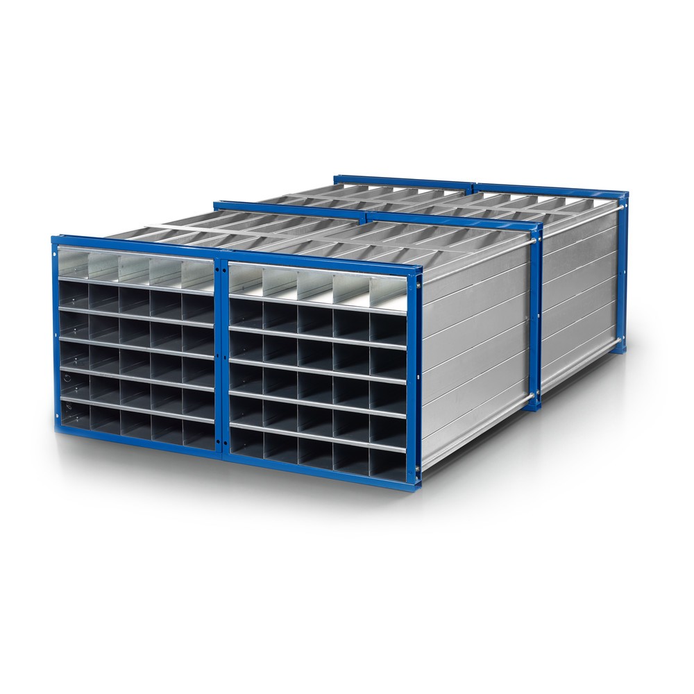 Produktabbildung Nr. 2: RR-Industrietechnik® Wabenregal Typ RWR, HxBxT 1.000 x 1.000 x 3.000 mm, Fächeranzahl 81
