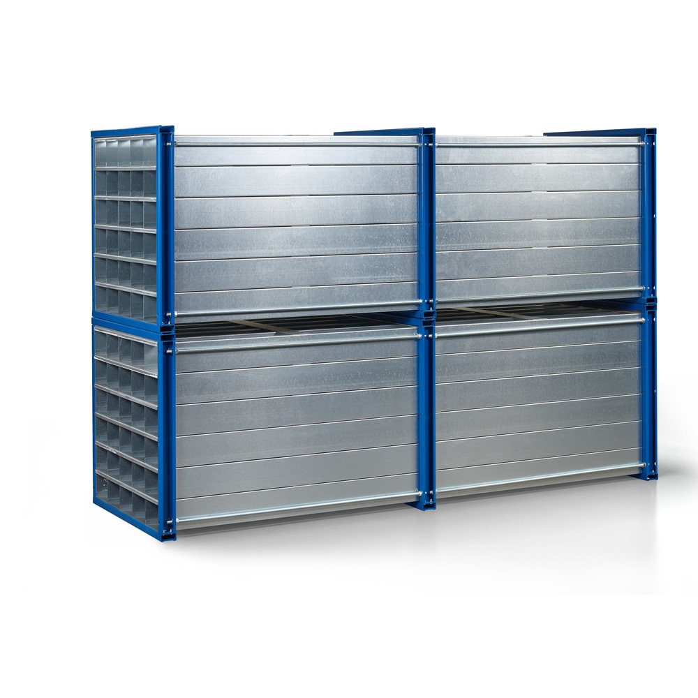 Produktabbildung Nr. 1: RR-Industrietechnik® Wabenregal Typ RWR, HxBxT 1.000 x 1.000 x 3.000 mm, Fächeranzahl 81