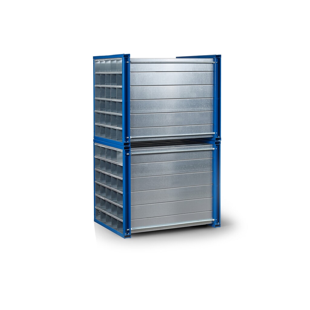 RR-Industrietechnik® Wabenregal Typ RWR, HxBxT 1.000 x 1.000 x 1.000 mm, Fächeranzahl 12 Produktabbildung: RR-Industrietechnik® Wabenregal Typ RWR, HxBxT 1.000 x 1.000 x 1.000 mm, Fächeranzahl 12