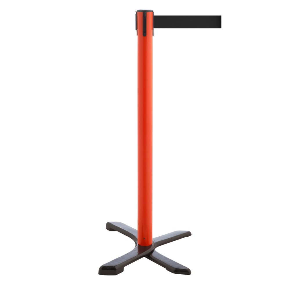 Produktabbildung Nr. 1: RS-GUIDESYSTEMS® Absperrpfosten Kreuzfuß, Gurtlänge 2,3 m, rot, schwarz