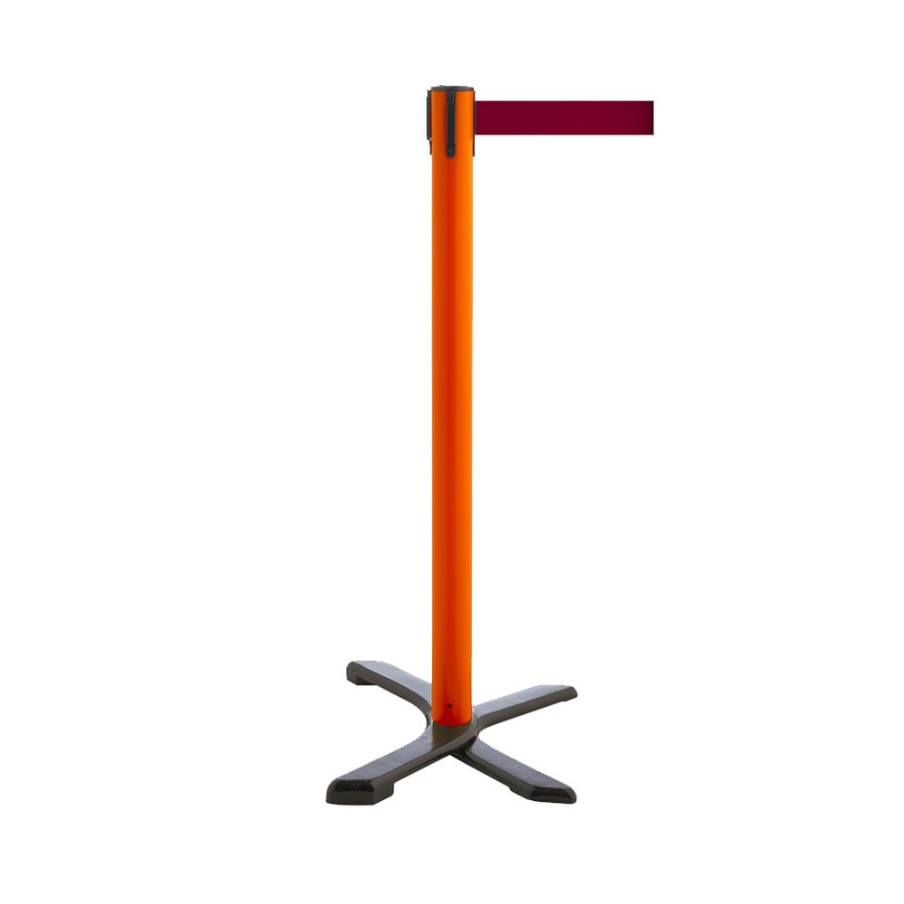 Produktabbildung Nr. 1: RS-GUIDESYSTEMS® Absperrpfosten Kreuzfuß, Gurtlänge 2,3 m, rot, burgunder